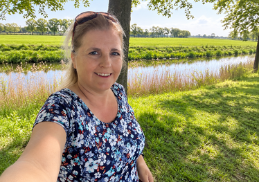 Natasja tijdens een wandeling